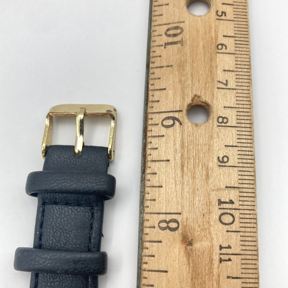 Vintage Lassale Men's Watch 32mm Gold Tone 5E20-8A69 Slim Black Band New Battery - Picture 15 of 16